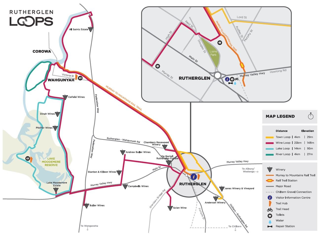 Rutherglen Loops Map